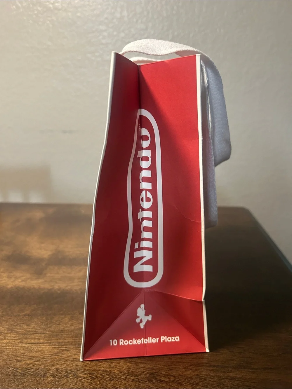 Nintendo Mario Red and White Character paper Gift Bag 7”x11”